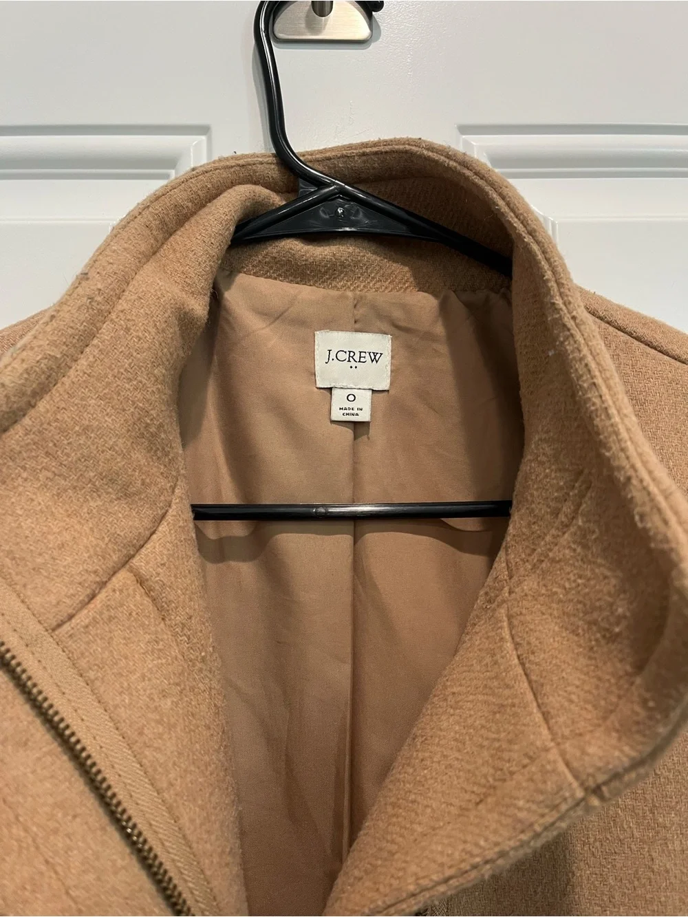 J. Crew Camel Stand-Collar Wool-Blend Coat - Picture 3 of 3